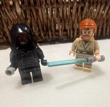LEGO Star Wars Minifigure Lot of 2 Darth Maul & Obi-Wan Kenobi w/ Lightsaber