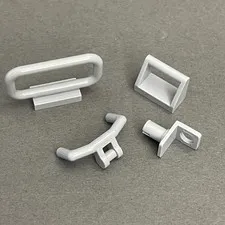 Lego 2432 98397 6187 48724 65180 Light Blue Gray Replacement Pieces Lot of 4