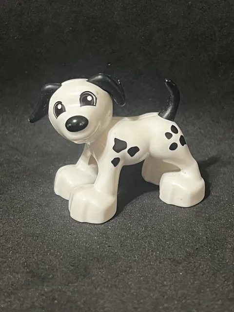 Lego Duplo Figure Black & White Spotted Dog Dalmatian A5