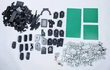Vintage 80's Lego Black Knights Castle Mixed  Lot Bricks ,Arches 6085 Incomplete