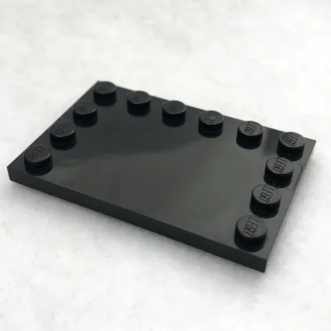 LEGO 6180 Black Tile, Modified 4 x 6 with Studs on Edges (x1)