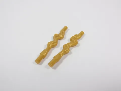 LEGO 2 Pearl Gold Spider-Man Staffs Rods Weapon Minifig S3