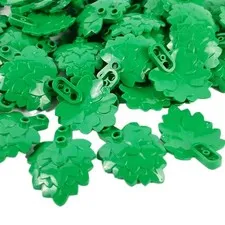 100 Pieces Lot LEGO® Plant Plate, Round 1 x 2 with Layered Leaves 5058 GREEN