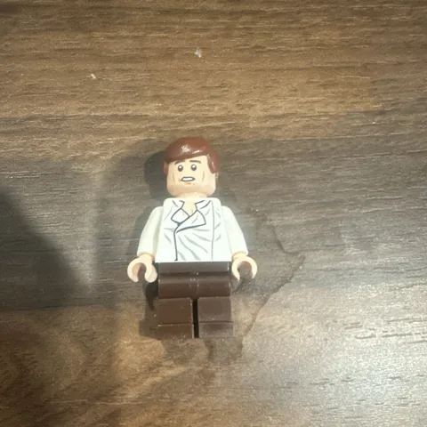 LEGO Minifigure Brown Hair, White Shirt, Brown Legs