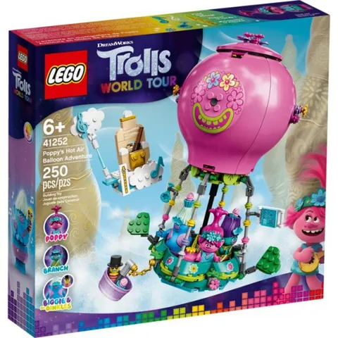 LEGO Trolls World Tour 41252 Poppy's Hot Air Balloon Adventure 250pcs Set
