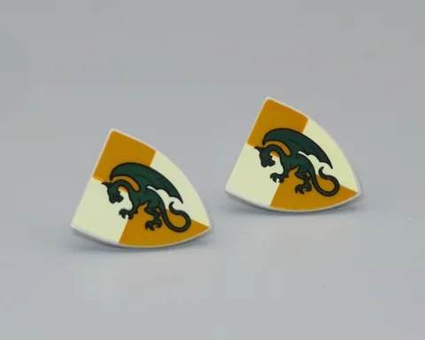 LEGO #39 green dragon quarters 2 shields minifigures Castle 7947 7946 7187 7048