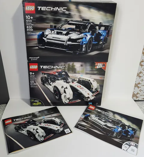 LEGO Technic Empty Boxes & Manuals Lot - McLaren 42123 & Porsche 42137