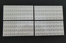 Lego Duplo Lot of 4 White 4 x 8 Thin Baseplates (2.5" x 5")