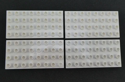Lego Duplo Lot of 4 White 4 x 8 Thin Baseplates (2.5" x 5")