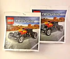 Lot of 2 - LEGO 30735 Technic Hot Rod Car Paperbag Set | New & Sealed ✅