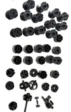  LEGO Black Wheels Hubs Rim Specialty Round Cylinder Bricks Bulk Parts L