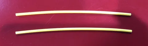 LEGO PART 75c19 RIGID HOSE 3MM D 19L/15.2CM/6 INCHES 2 PIECES (YELLOW)