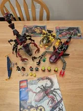 Lego Alpha Team Scorpion + Subs Lot 4792, 4793, 4790, 4774