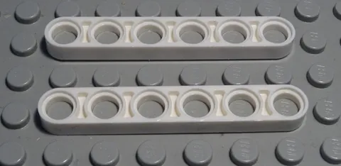 Lego Technic Flat Connector 1x6 White 2 Pieces