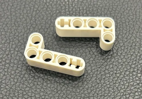 LEGO Parts 32140 Lot 2 Technic Liftarm 2 x 4 L-Shape Thick White