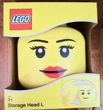 LARGE  LEGO  GIRL HEAD  STORAGE  CONTAINER    (U2)