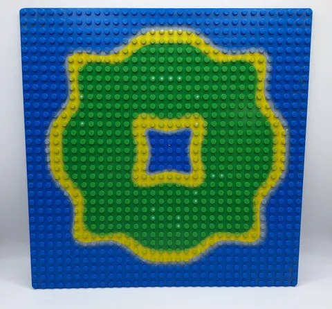 LEGO LAGOON Island Baseplate Water Beach Design 32x32 dots 6270 Forbidden Island