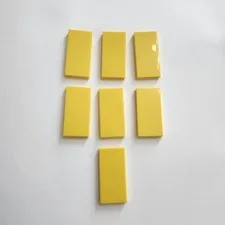 LEGO Parts 87079 (7pcs) Tile 2 x 4 Flat Plate Basic Yellow
