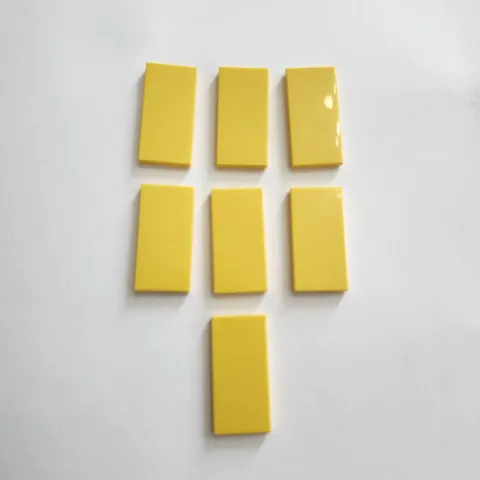 LEGO Parts 87079 (7pcs) Tile 2 x 4 Flat Plate Basic Yellow