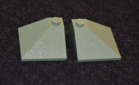 (2) 3x3 Sand Green Outside Corner Roof Slope Bricks ~ NEW Lego Parts ~