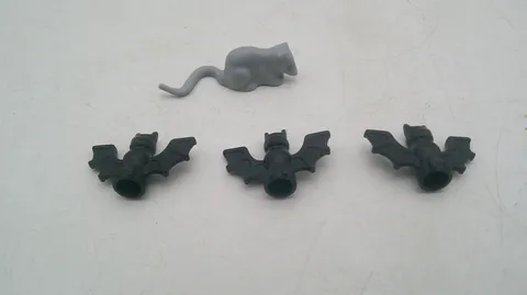 LEGO Brand Accessories 3 Black Bats & 1 Gray Rat