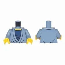 LEGO Minifigure Torso Robe over Dark Blue Shirt Pattern / Sand Blue