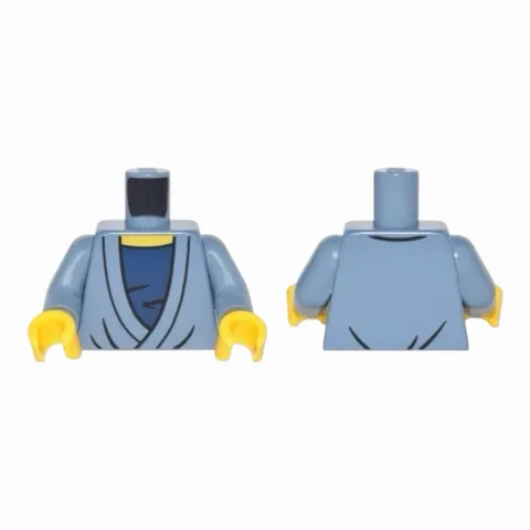 LEGO Minifigure Torso Robe over Dark Blue Shirt Pattern / Sand Blue