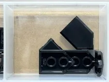 LEGO Parts - Black Tile, Modified 2 x 3 Pentagonal - No 22385 - QTY 5