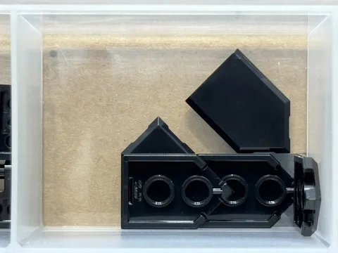 LEGO Parts - Black Tile, Modified 2 x 3 Pentagonal - No 22385 - QTY 5