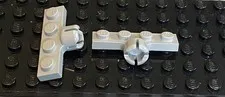 LEGO Two Light Bluish Gray Part 3183c Plate 1x4 With Tow Ball Socket