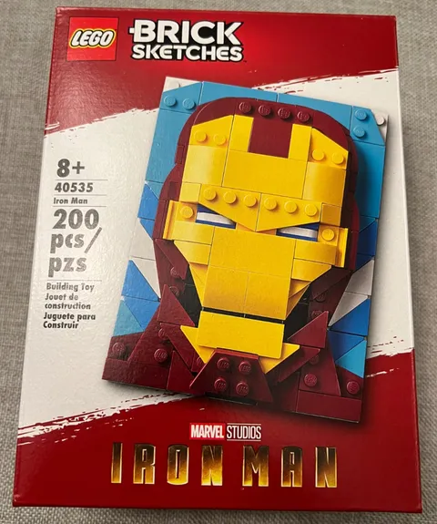 LEGO 40535 Brick Sketches Iron Man Marvel (200 pcs) New / Sealed / Retired