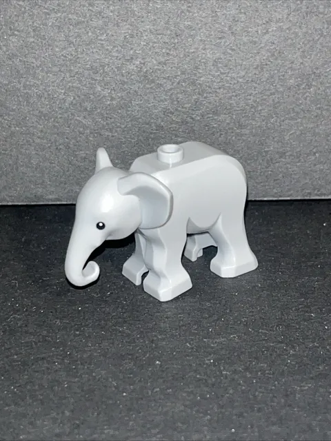 LEGO Animal Baby Elephant Little Gray Elephant Minifigure Black Eyes White Pupil