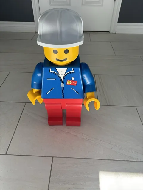LEGO Vintage 19 inch Jumbo Store Display Figure Construction Worker Town RARE