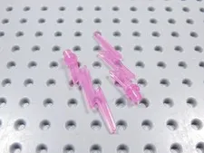 LEGO Lot of 2 Trans Pink Lightning Bolts Weapon Minifig BS