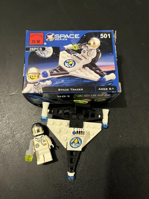 Enlighten Brick Space Series Set 501 w/ Manual and Box - Vintage