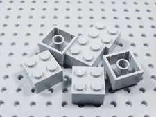 LEGO Lot of 6 Light Bluish Gray 2x2 Bricks BR