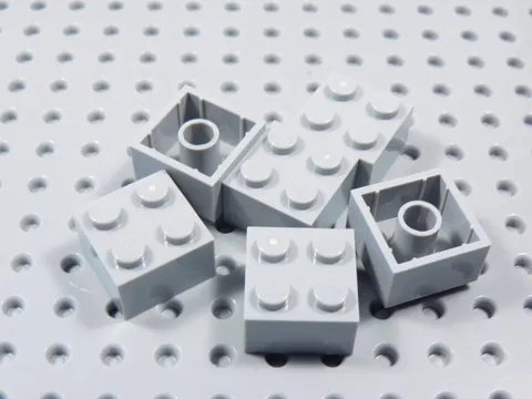 LEGO Lot of 6 Light Bluish Gray 2x2 Bricks BR