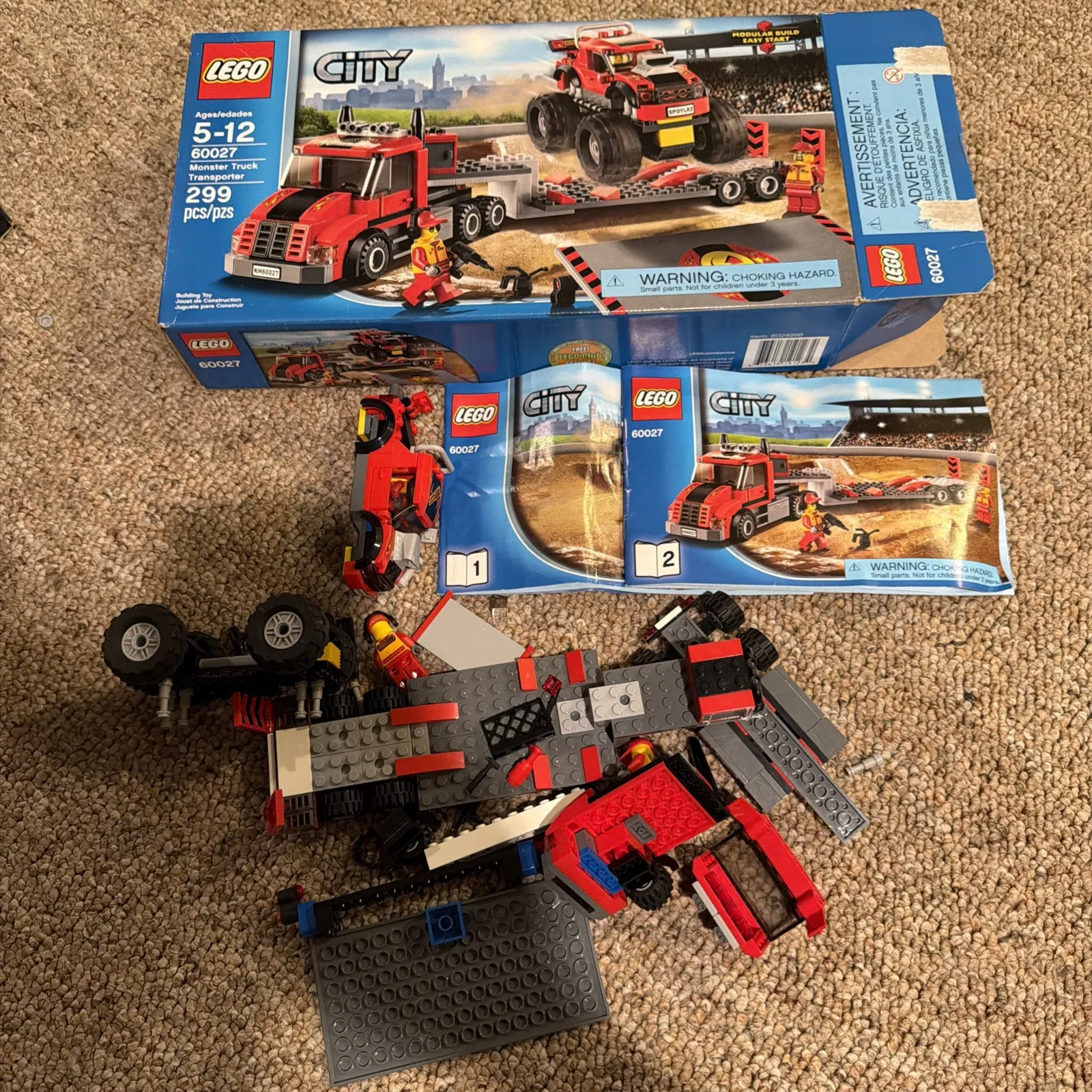 LEGO City 60027 Monster Truck Transporter Complete retired set.