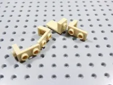 LEGO Lot of 4 Tan 1x1-1x2 Inverted Brackets BD