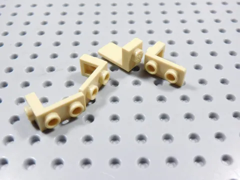 LEGO Lot of 4 Tan 1x1-1x2 Inverted Brackets BD