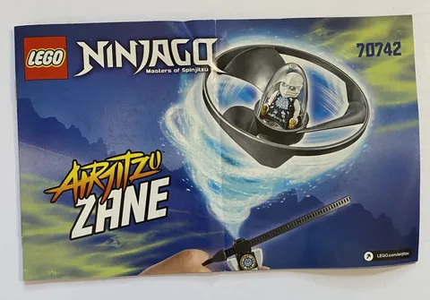 Lego 70742 Ninjago Airjitzu Zane Complete Set Minifigure & Manual.  NO BOX.