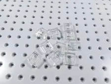LEGO Lot of 10 Trans Clear 1x1 Smooth Tile Plates BA
