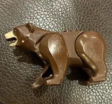 LEGO Brown Bear Animal Figure Plastic with Beige Snout