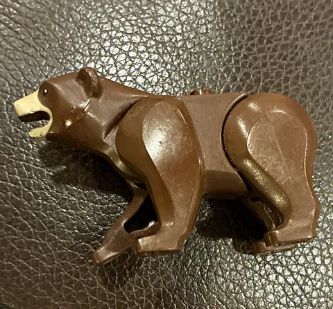 LEGO Brown Bear Animal Figure Plastic with Beige Snout