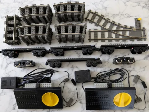 Lego 9v Train Lot -Working Motors, 4548 Regulators, 39 Track Pieces, 4 Car Bases