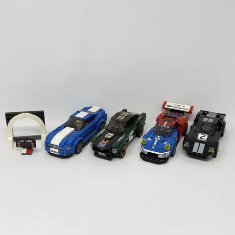 Lego Speed Champions Ford Mustang Fastback Mustang GT Ford GT GT40 Lot Of 4
