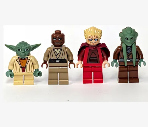 LEGO Star Wars Clone Wars Minifigure Lot Kit Fisto Mace Windu Palpatine Yoda