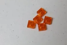 (5) LEGO 1x1 Square Plate - Transparent Orange