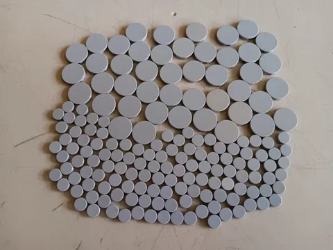 LEGO BULK LOT 168 LIGHT BLUISH GRAY SMOOTH ROUND TILES 1X1 2X2