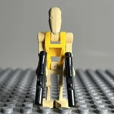 Lego Star Wars Minifigure Battle Droid Commander - Yellow Torso sw0184 2008 3F